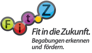 Bild vom FitZ-Logo: Fit in die Zukunft. Begabungen erkennen und fördern.